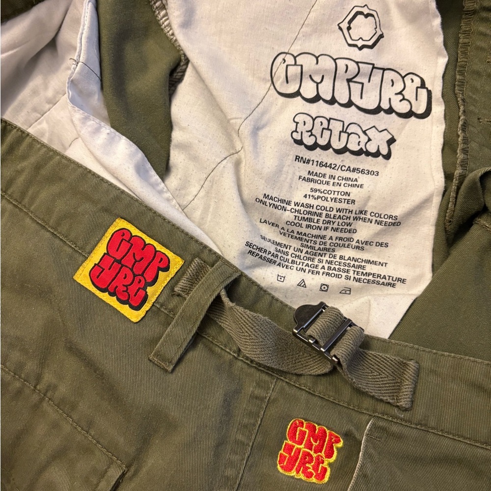 Empyre Olive Green Cargo Pants - Picture 4 of 5